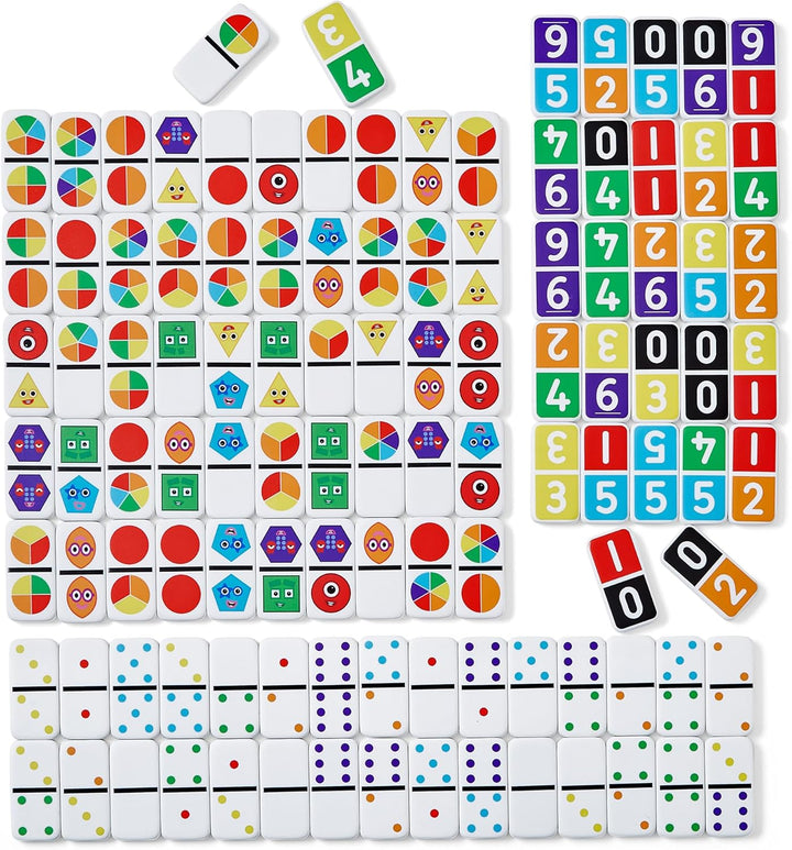 Learning Resources Numberblocks Wiederverwendbare Dominosteine, 112 Dominosteine mit Aufbewahrungsbo