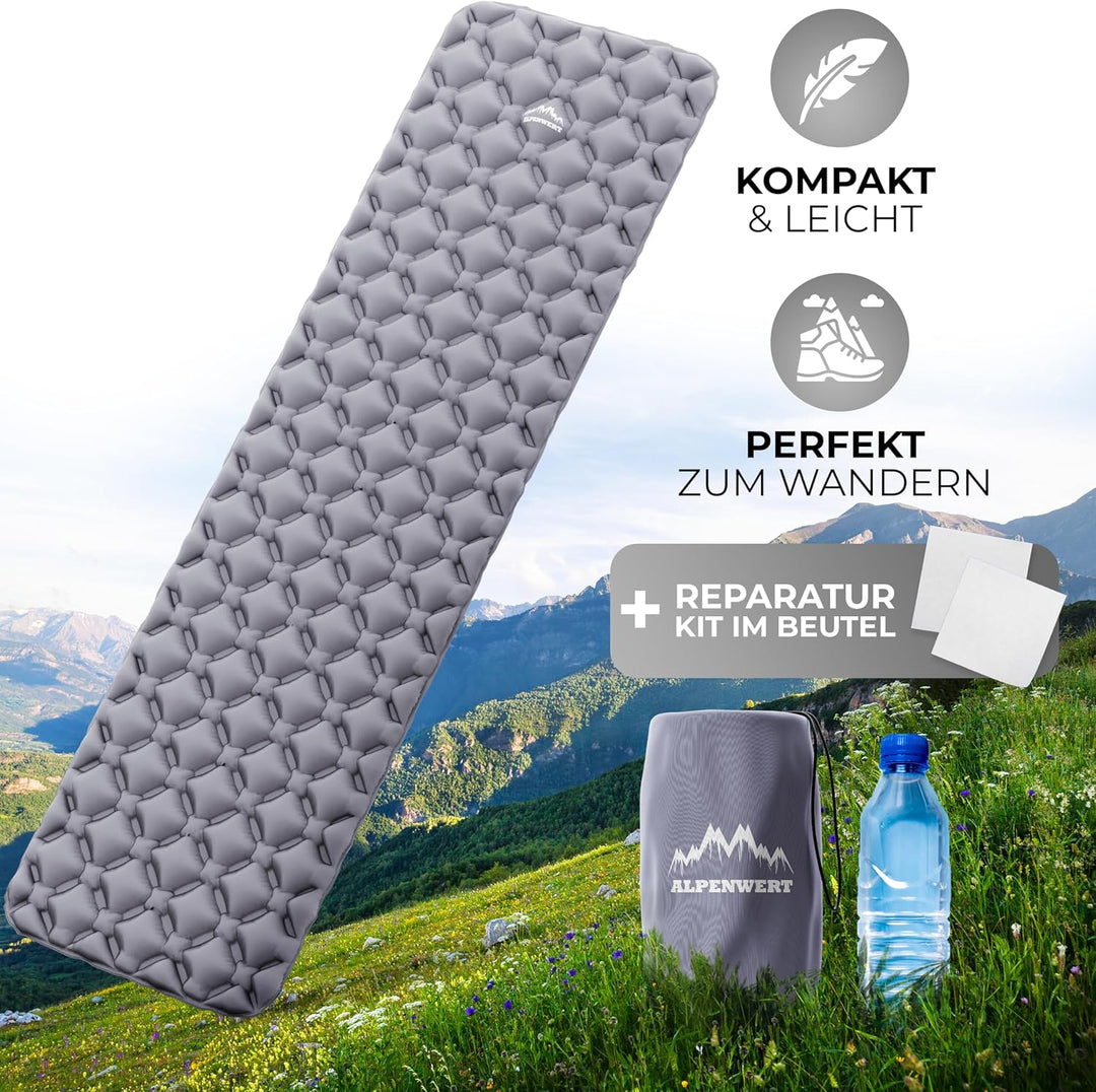 Isomatte Outdoor [Kleines Packmass & Ultraleicht] Luftmatratze perfekt für Camping, Wandern, Backpac