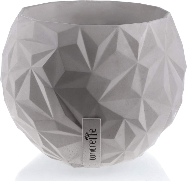 CONCRETTE Blumentopf Blumenkübel Zement-Pflanzkübel Übertopf aus Beton Bauble Geometric Ø 7,6 cm/Ø 2
