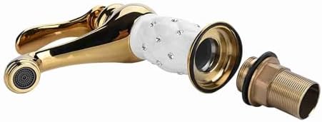 Wasserhahn Messing mit Diamant Heisses Kaltes Wasserhahn Waschbecken Ersatzteil für Badezimmer Küche