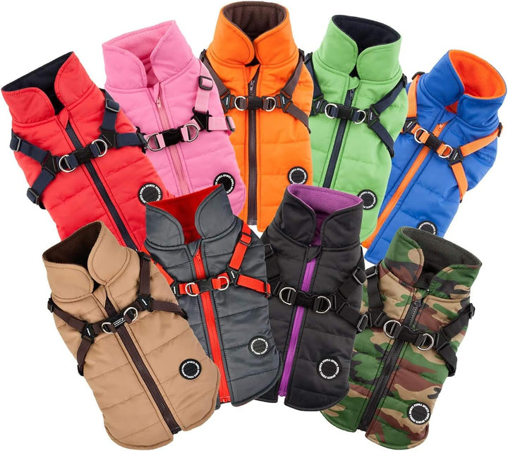 Puppia Unisex Puppia Authentische Winterweste, Mountaineer Ii, Medium, Orange Hundemantel, Orange, M