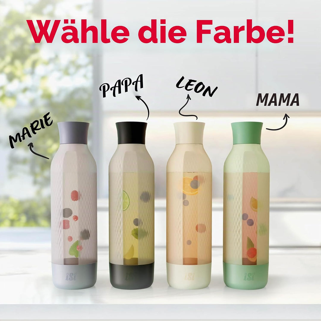 ISI Twist'n Sparkle Virtuoso Zusatzflasche Wassersprudler 0.95L – Ersatzflasche Soda Maker für Sprud