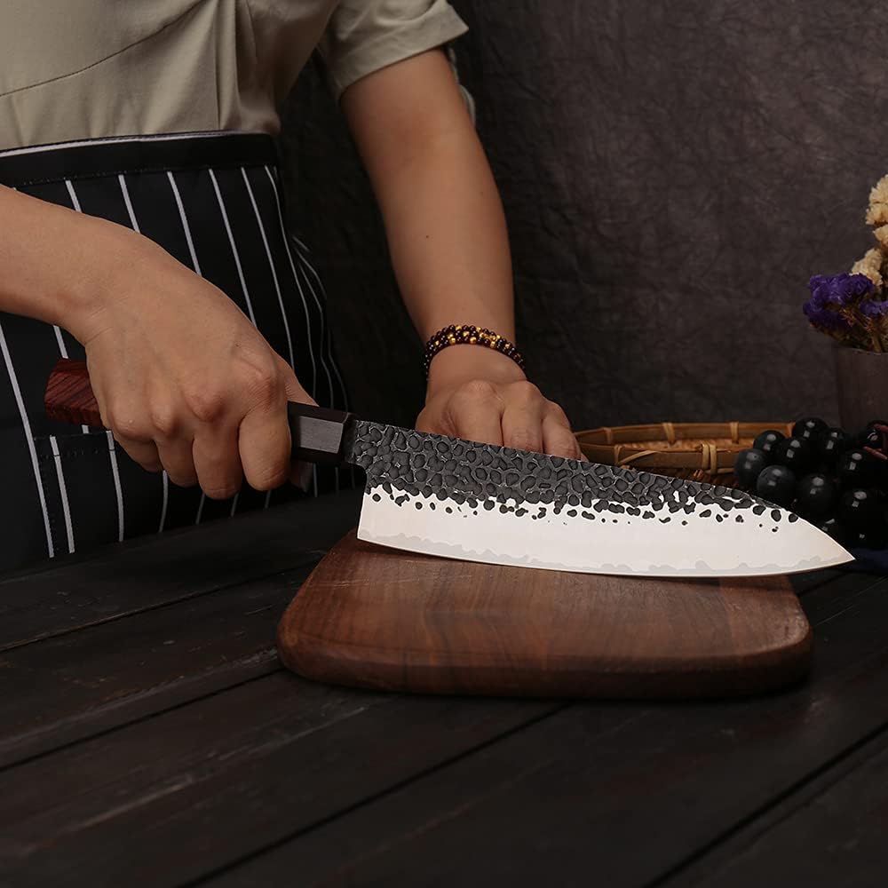 WILDMOK 20,8cm, Kochmesser 3 Schichten 9CR18MOV CLAD STAEL, geschmiedetes Gyuto -Küchenmesser mit ac