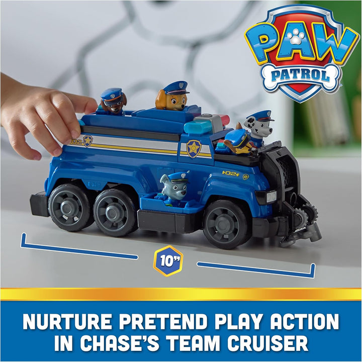 PAW PATROL Team Cruiser, Large Scale Vehicle with Exclusive Chase, Marshall, Skye, Rubble, Rocky & Z