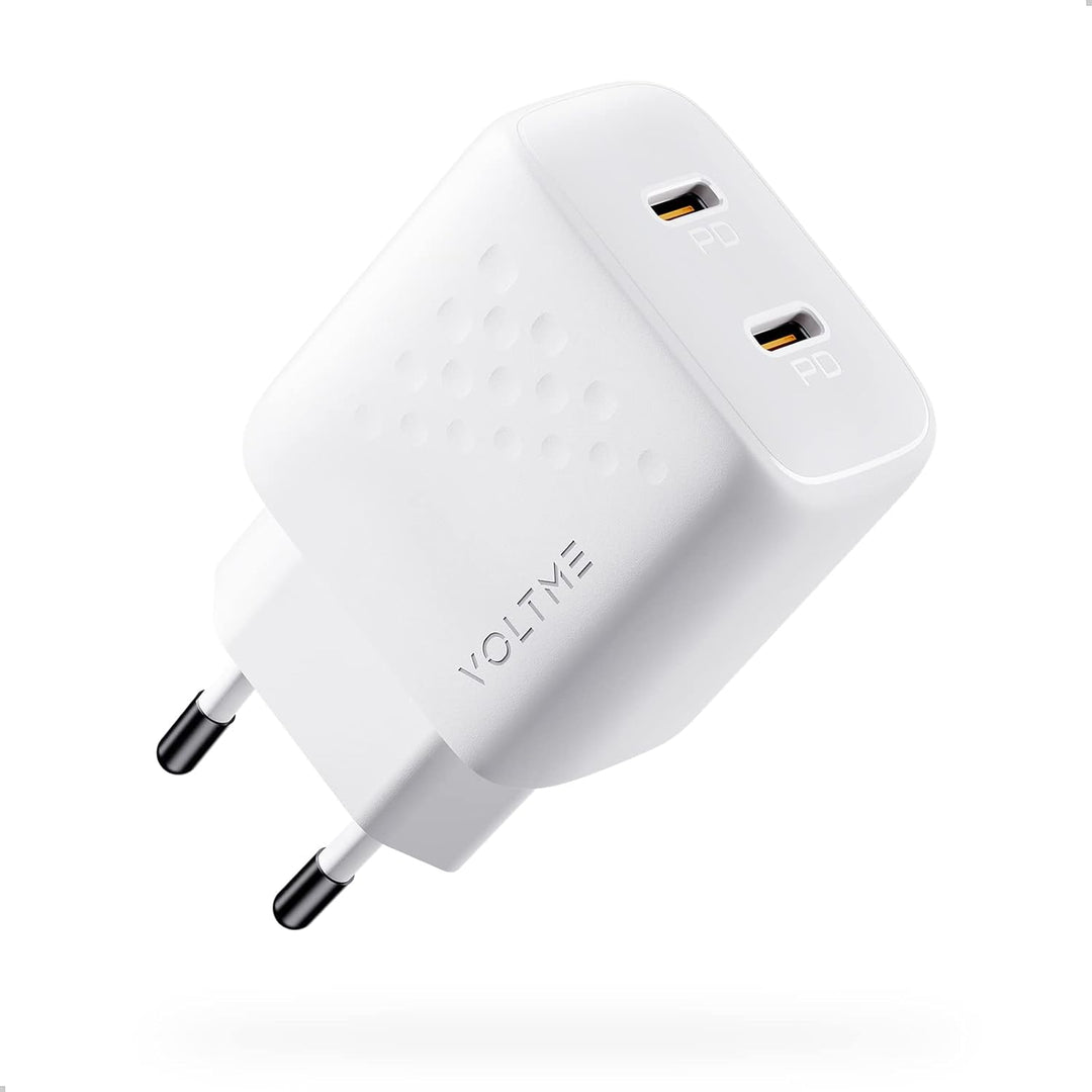 VOLTME USB C Ladegerät Doppelt 35W V-Dynamic GaN III Ladegerät, 2-Port USB C Schnellladegerät PD3.0