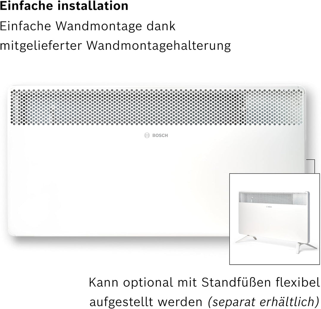 Bosch Heat Convector 4000-25 - Elektrischer Konvektor für Räume bis zu 25 m² - Individuell Einstellb