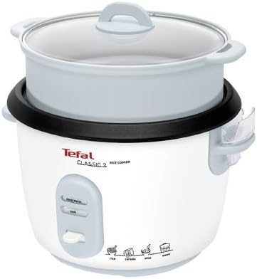 Tefal RK101 1.8L, Reiskocher mit Dampfgareinsatz, 700W Weiss