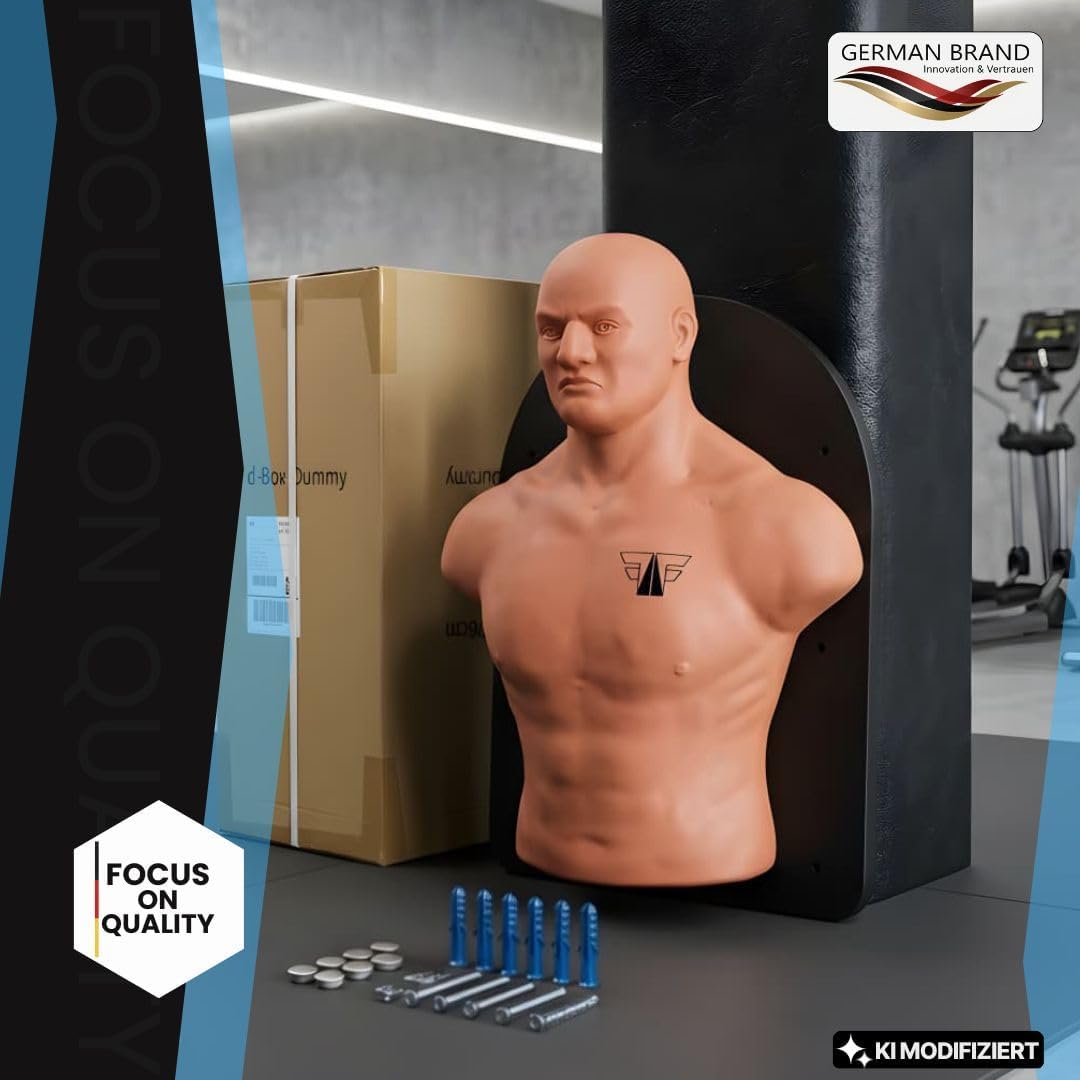 FOX-FIGHT Wand Box Dummy | Wandschlagpolster Punching Boxdummy Boxpuppe Boxing Man Trainingsdummy na