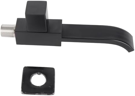 Mattschwarzer Messing-Badarmatur, G1/2 Wandwaschbecken Waschbecken Wasserhahn Kaltwasserhahn