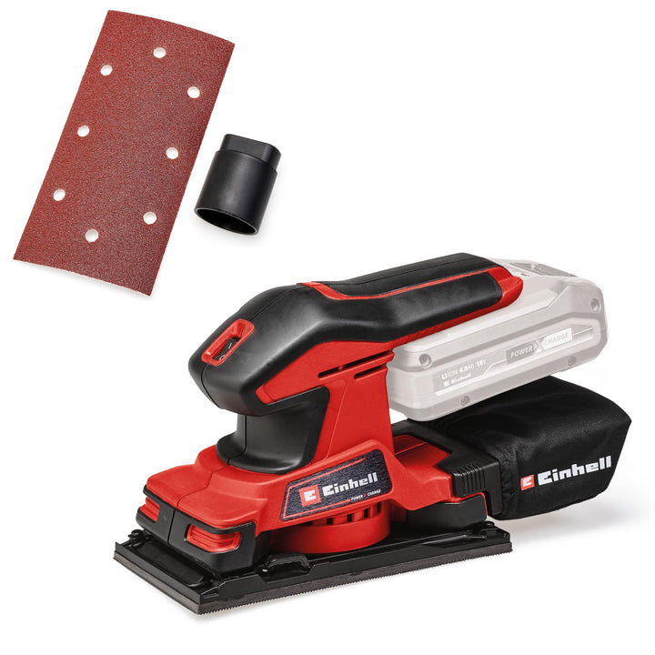 Einhell Akku-Schwingschleifer TC-OS 18/187 Li Solo Power X-Change (Lithium-Ionen, Micro-Klett, Griff