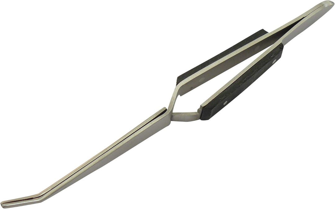 3x Lötpinzette Klemmpinzette Kreuzpinzette Technische Pinzette, gebogen, gerieft, Länge 16 cm