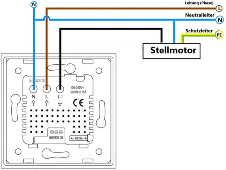 LIVOLO Raumthermostat Thermostat mit Glas Rahmen für Heizung Fussbodenheizung optional mit Bodenfühl
