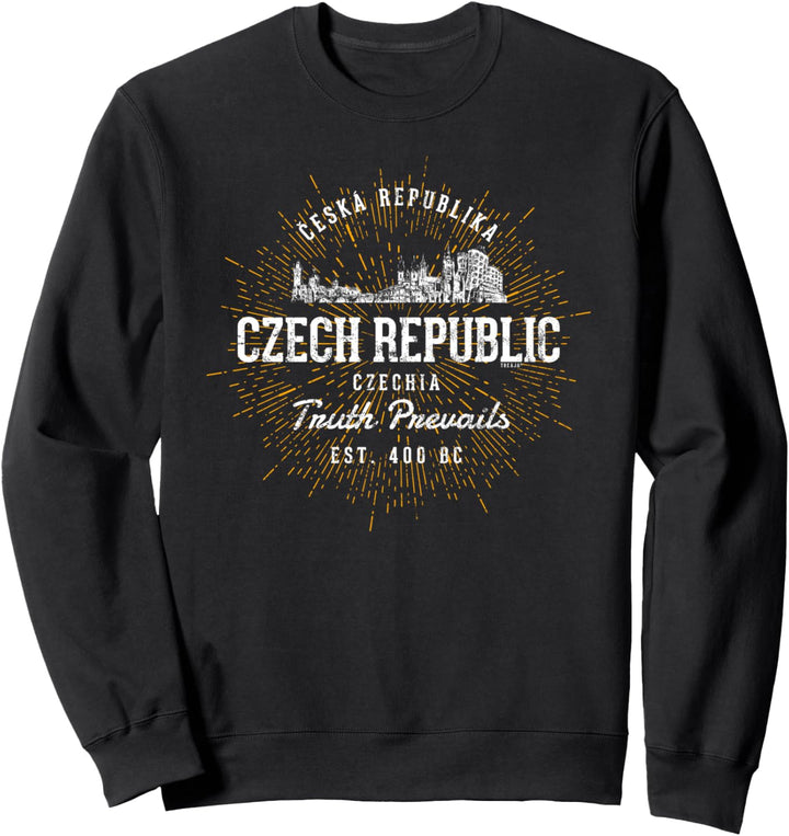 Vintage Stil Retro Tschechische Republik Sweatshirt