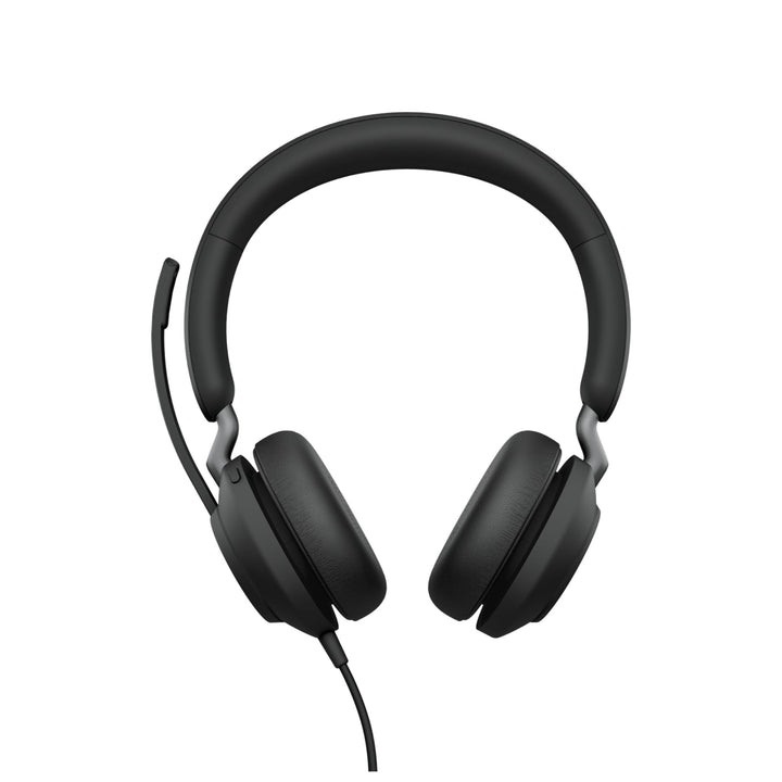 Jabra Evolve2 40 PC Headset – Noise Cancelling UC Certified Stereo Headphones With 3-Microphone Call