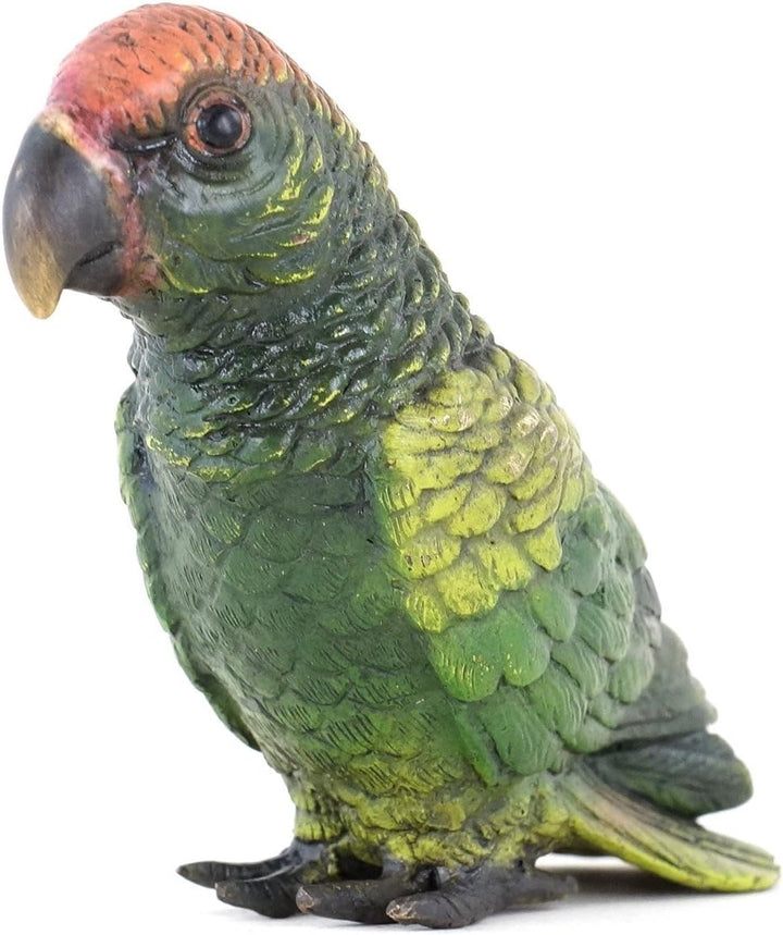 Kunst & Ambiente - Papagei aus Bronze - handbemalte Wiener Bronze - Vogelskulptur - authentische Tie