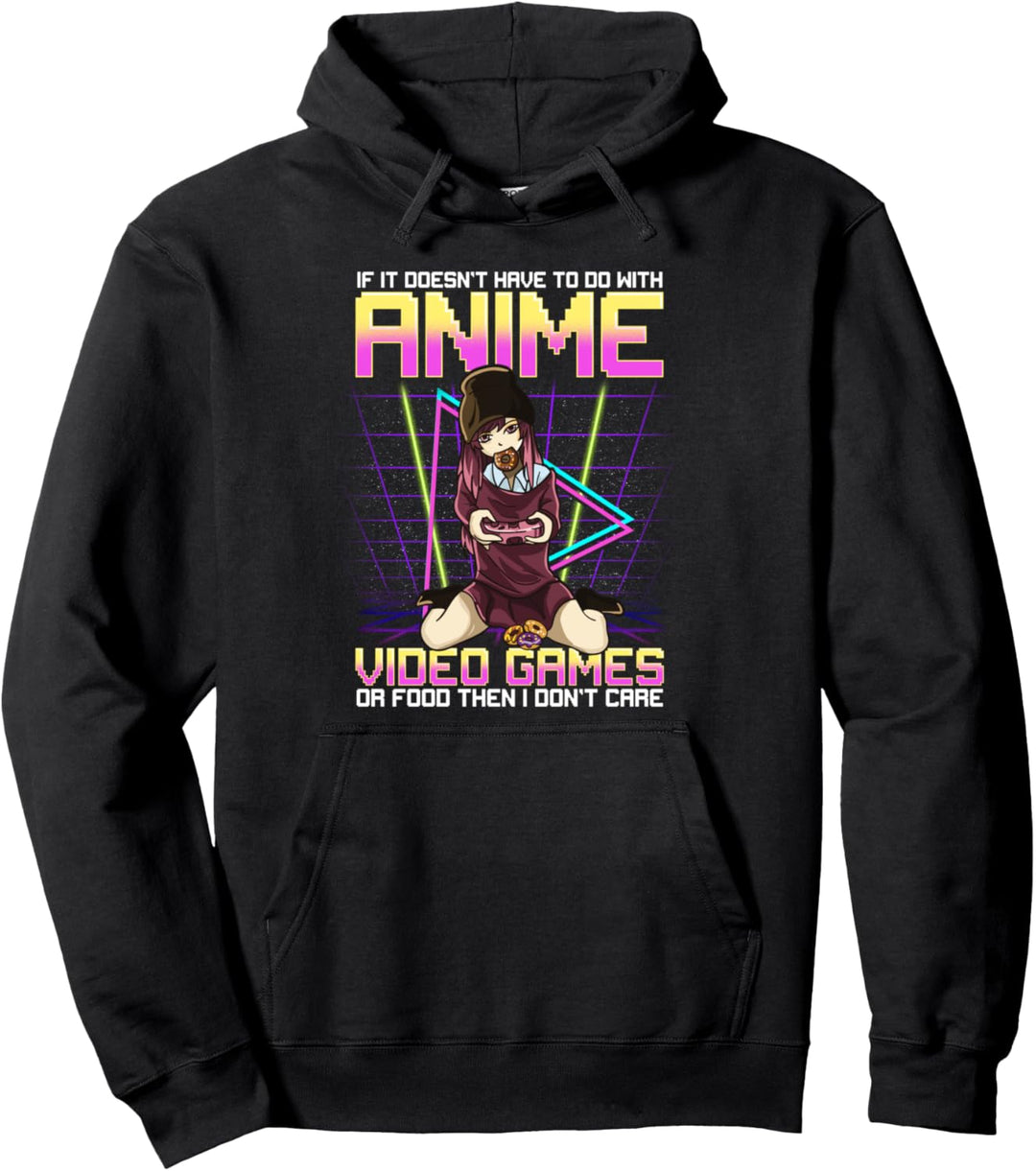 Anime Videospiele oder Essen lustige Anime Geschenke für Frauen Mädchen Pullover Hoodie
