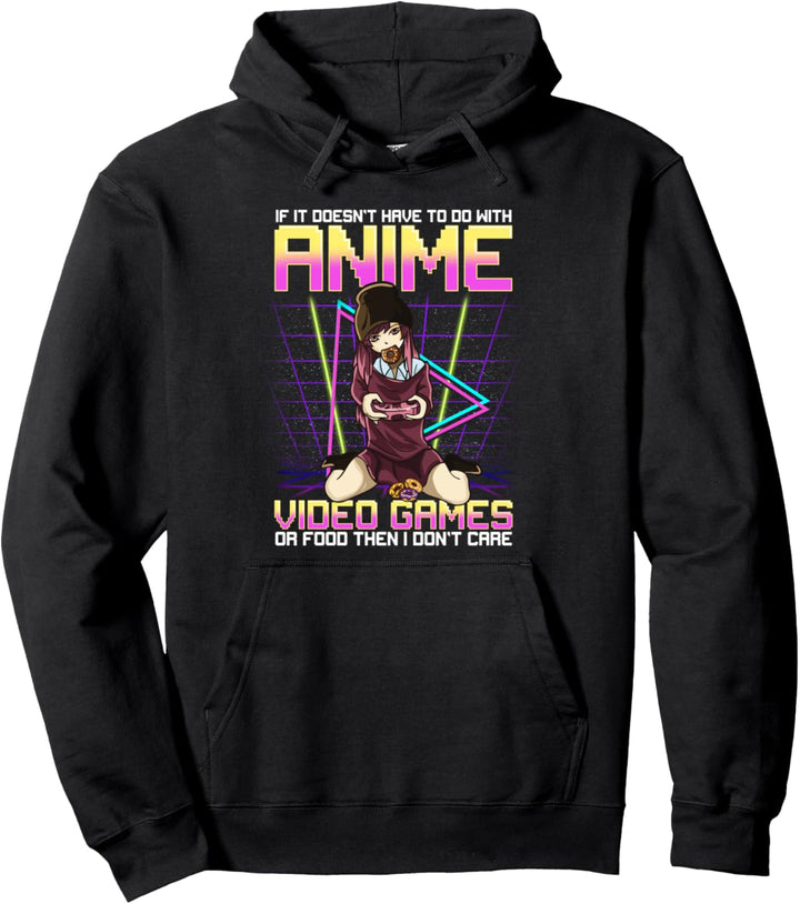 Anime Videospiele oder Essen lustige Anime Geschenke für Frauen Mädchen Pullover Hoodie