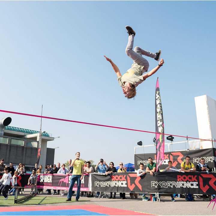 TKS01 - Slackline Kit PRO line - Workout und Gleichgewichtstraining, Walk & Freestyle - Ratsche, Umh