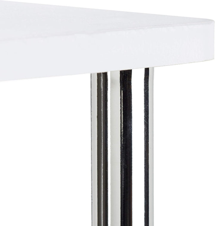 Relaxdays Beistelltisch rollbar, Allzweckwagen Holz, 4 Rollen, quadratischer Couchtisch, HxBxT: 41,5