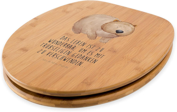 Mr. & Mrs. Panda Motiv WC Sitz Wombat - Geschenk, WC-Sitz, Toilettendeckel, Klobrille, Tiermotive, G