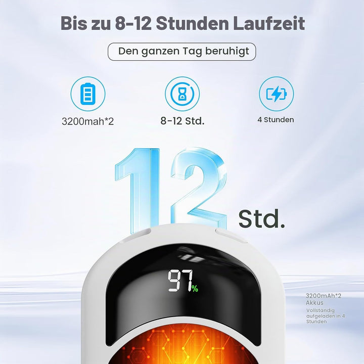Macchiatto Handwärmer Elektrisch 2er Set,Wiederverwendbar 3200mAh Taschenwärmer,Wiederaufladbar,3 Wä
