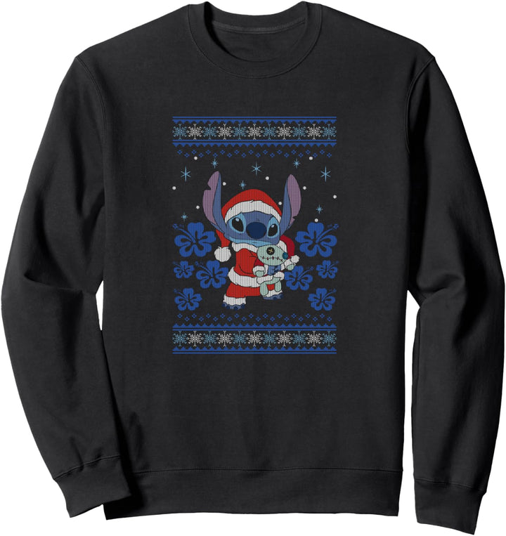 Disney Lilo & Stitch Christmas Santa Suit Ugly Sweater Sweatshirt