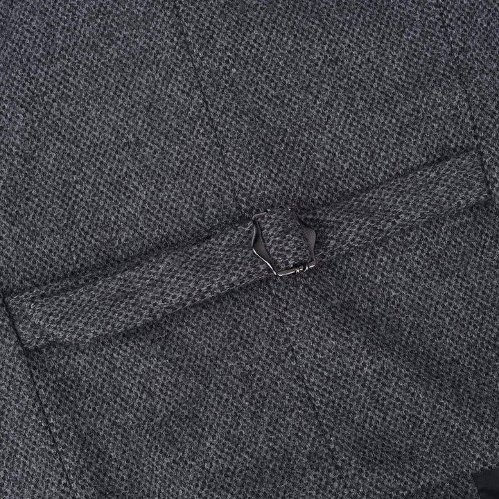 Allthemen Herren Weste Revers Tweed Wolle Anzugweste Formale Regular Fit Herrenweste Retro Business