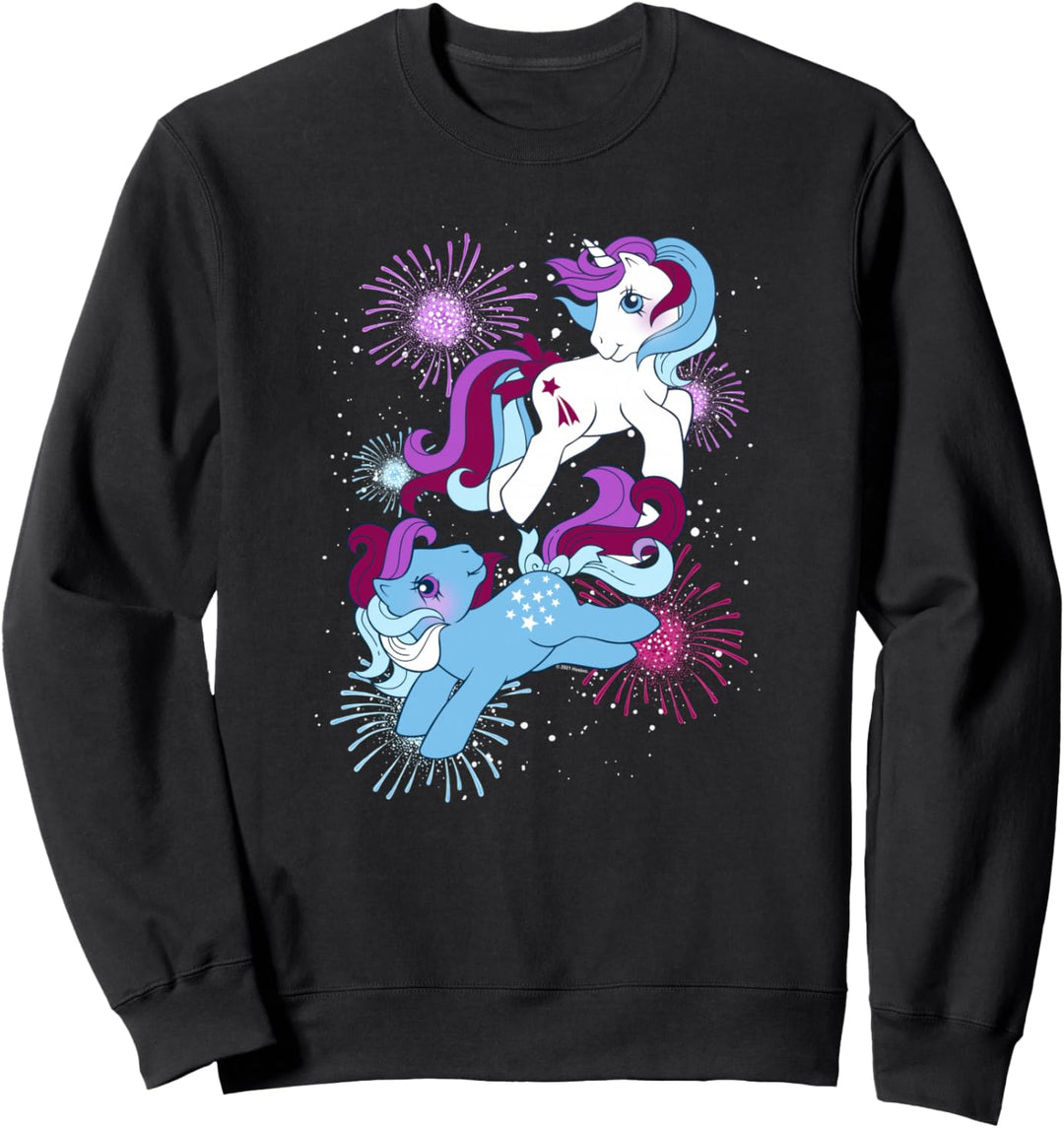 My Little Pony Fourth Of July Retro Group Shot Fireworks Sweatshirt