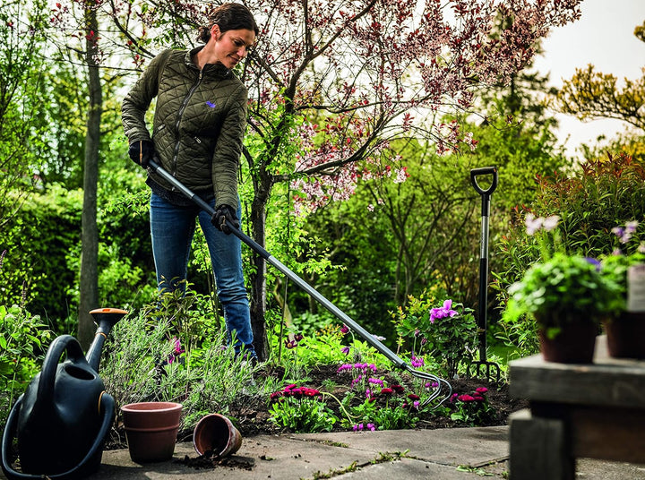 Fiskars Grubber, Länge: 165 cm, Stahlzinken/Aluminium-Stiel, Grau/Schwarz, Ergonomic, 1001301, Grubb