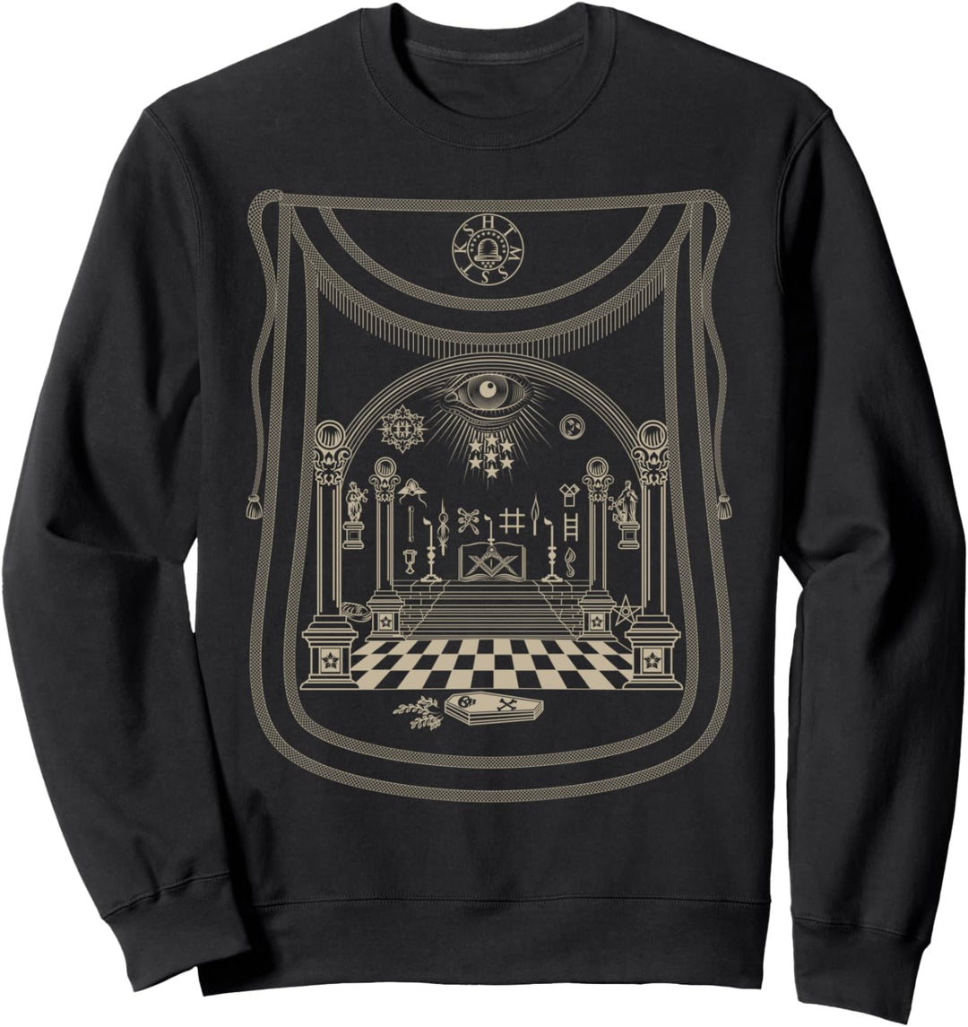 Freimaurer Schürze Vintage Zeichnung Sweatshirt