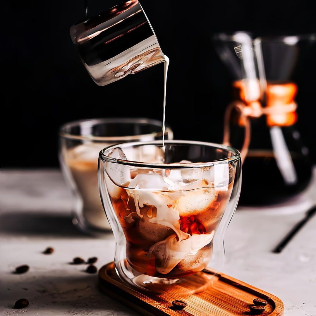 Cabilock Edelstahl Milchkännchen 2Er Set 60Ml Milchaufschäumer Kännchen Für Kaffee Latte Art Sauce D