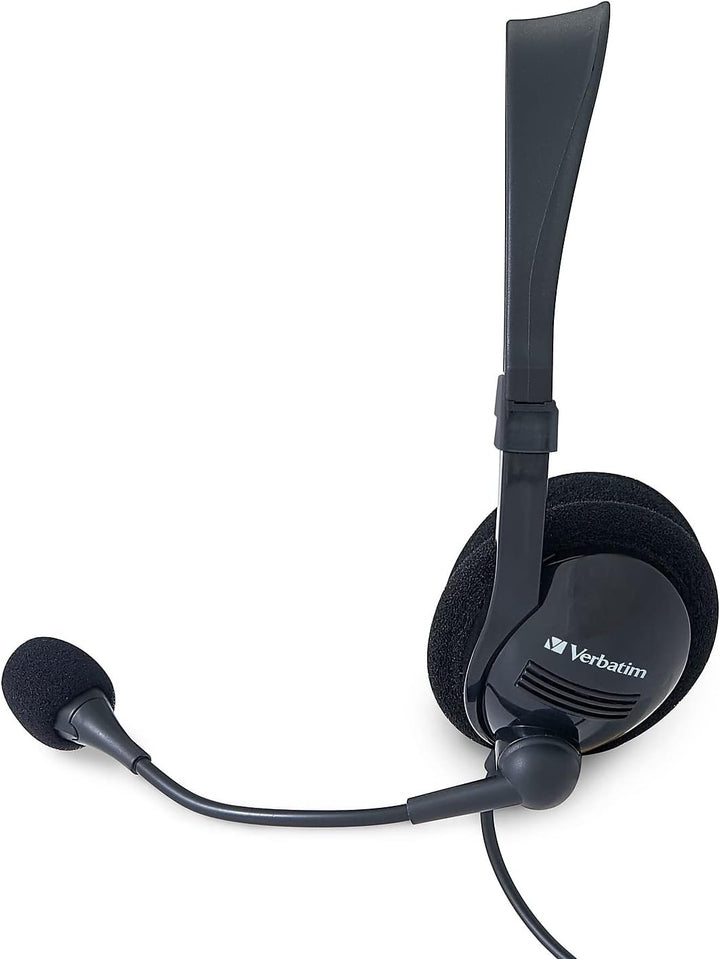Verbatim Stereo-USB-Headset mit Mikrofon und Inline-Fernbedienung Stereo mit Inline-Fernbedienung, S