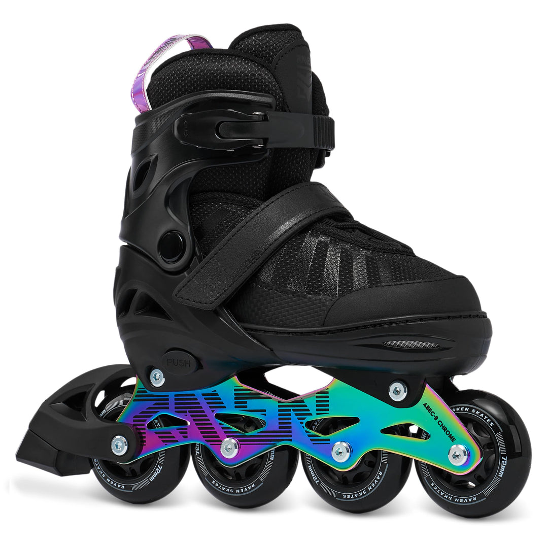 RAVEN Inline Skates Inliner für Kinder und Erwachsene OPTIONAL 2in1 mit Schlittschuhen verstellbar O