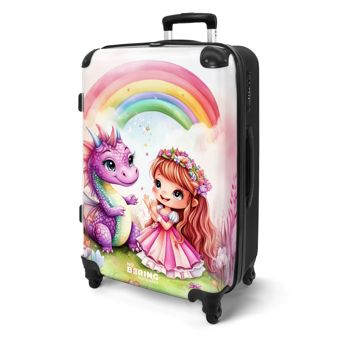 NoBoringSuitcases.com® Koffer Kinder Gross 67x43x25 cm Reisekoffer Kinderkoffer 4 Rollen Leicht Trol