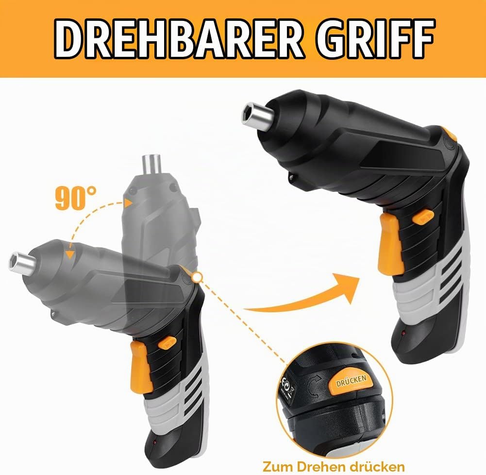 Flintronic kabelloses Schraubendreher-Set, 3,5 N·m, 3,6 V/1300 mAh wiederaufladbarer Bohrmaschinentr