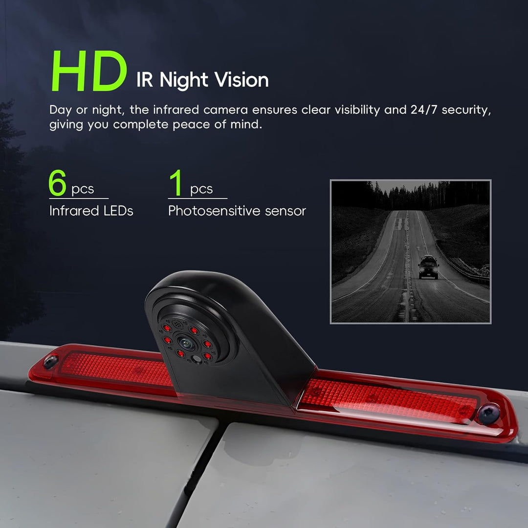 SIXWIN 720P Rückfahrkamera mit Bremsleuchte, Auto Rückfahrkamera für Mercedes Sprinter 2006-2019,140