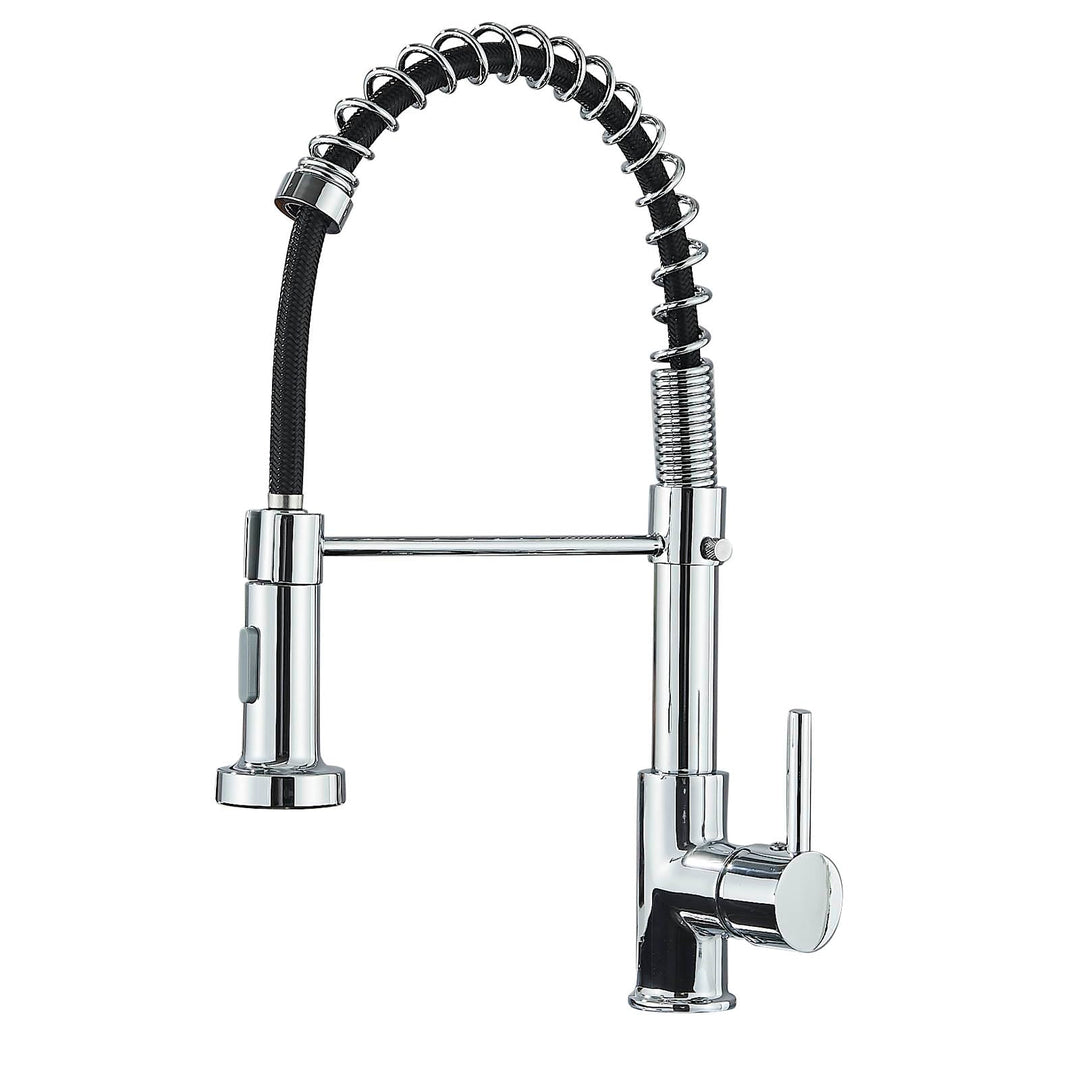 Wasserhahn Küchenarmatur Hoher Bogen Hochdruck mit Herunterziehen Brause Armatur Mischbatterie Spült