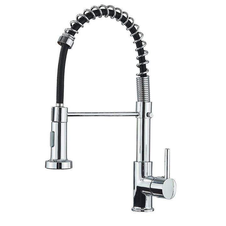 Wasserhahn Küchenarmatur Hoher Bogen Hochdruck mit Herunterziehen Brause Armatur Mischbatterie Spült