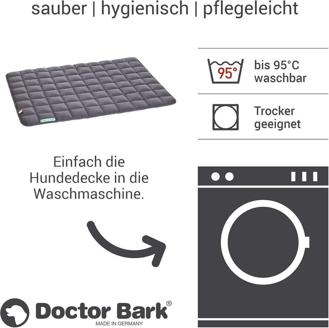 Doctor Bark Hundedecke - weiche, hochwertige Hundematte für grössere Hunde, robuste Indoor - Outdoor