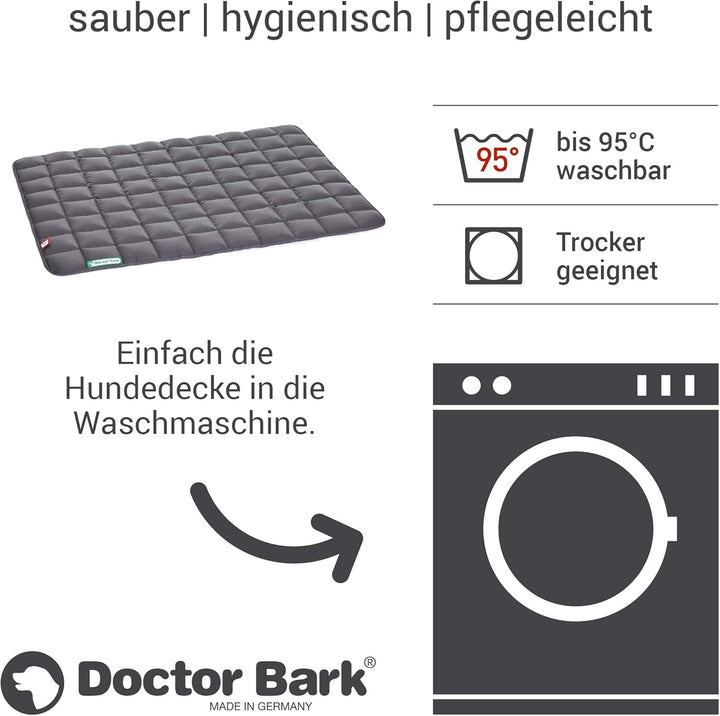 Doctor Bark Hundedecke - weiche, hochwertige Hundematte für grössere Hunde, robuste Indoor - Outdoor
