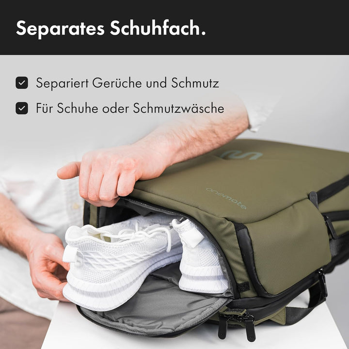 onemate Rucksack Backpack Pro 2 (Herren und Damen) Vielseitig und Durchdacht 22L Grün, Grün