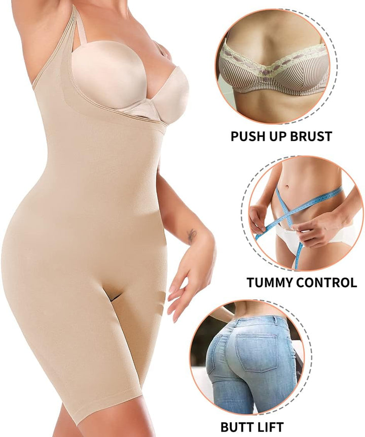 SLIMBELLE Shaping Body Damen Bauchweg Body Shaper Stark Formend Miederbody Sculpting Bodysuit Bodyfo