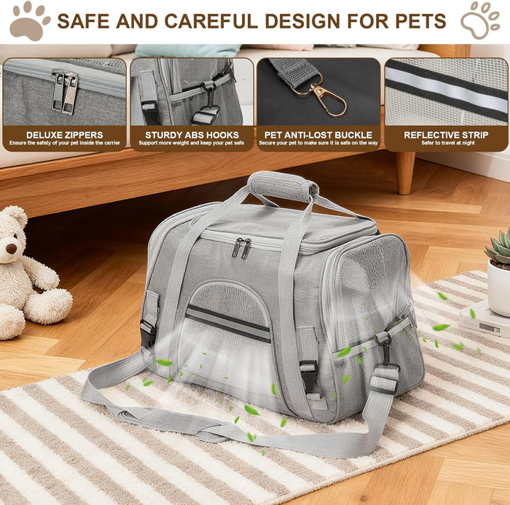Romon Transportbox Katze Katzentransportbox, Katzentransporttasche Haustiertragetasche Katzentrageta