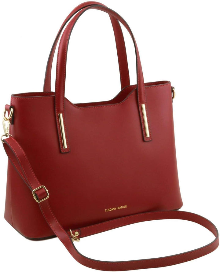 Tuscany Leather Olimpia Shopping Tasche aus Leder Rot, Rot