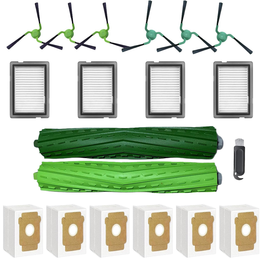 HIYOUNG Ersatzteile kompatibel mit iRobot Roomba Max 705 Combo/706 Combo, 2 Hauptbürsten, 4 Filter,