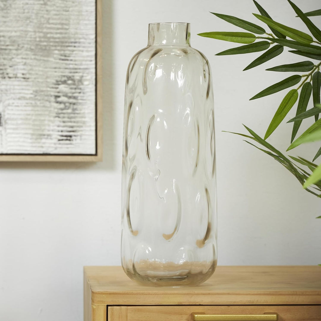 Deco 79 Glas Vase 17,8 cm W, 43,2 cm h-99834, Smoky Grau, 17,8 x 43,2 cm 7" x 17" Rauchgrau, 7" x 17