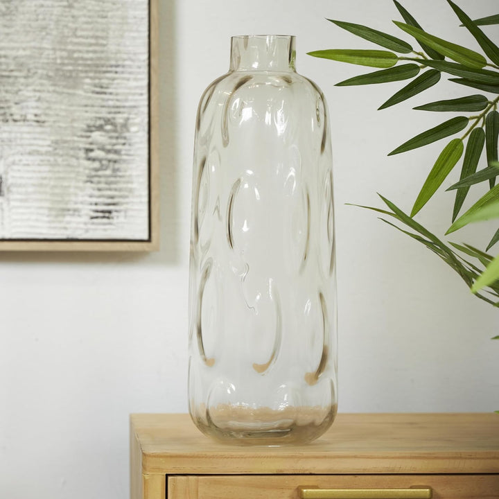 Deco 79 Glas Vase 17,8 cm W, 43,2 cm h-99834, Smoky Grau, 17,8 x 43,2 cm 7" x 17" Rauchgrau, 7" x 17