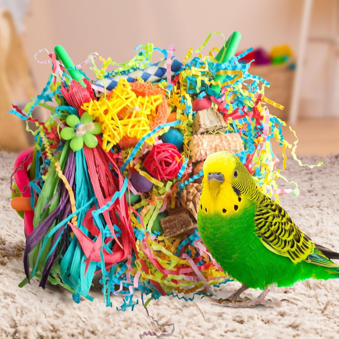 Vogelspielzeug für Wellensittiche, Sittichspielzeug, Vogelgrasmatte, Vogelschaukeln, Papageienklette