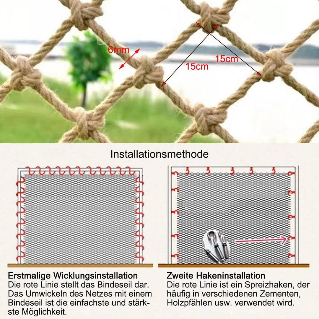 SSWZHANG Hanfseilnetz Schutznetz Hanfnetz Sicherheitsnetz Hanfseilnetz Isolation Netz Indoor-Outdoor
