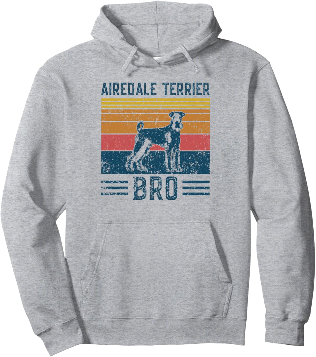 Hund Airedale Terrier Bro - Vintage Airedale Terrier Bro Pullover Hoodie